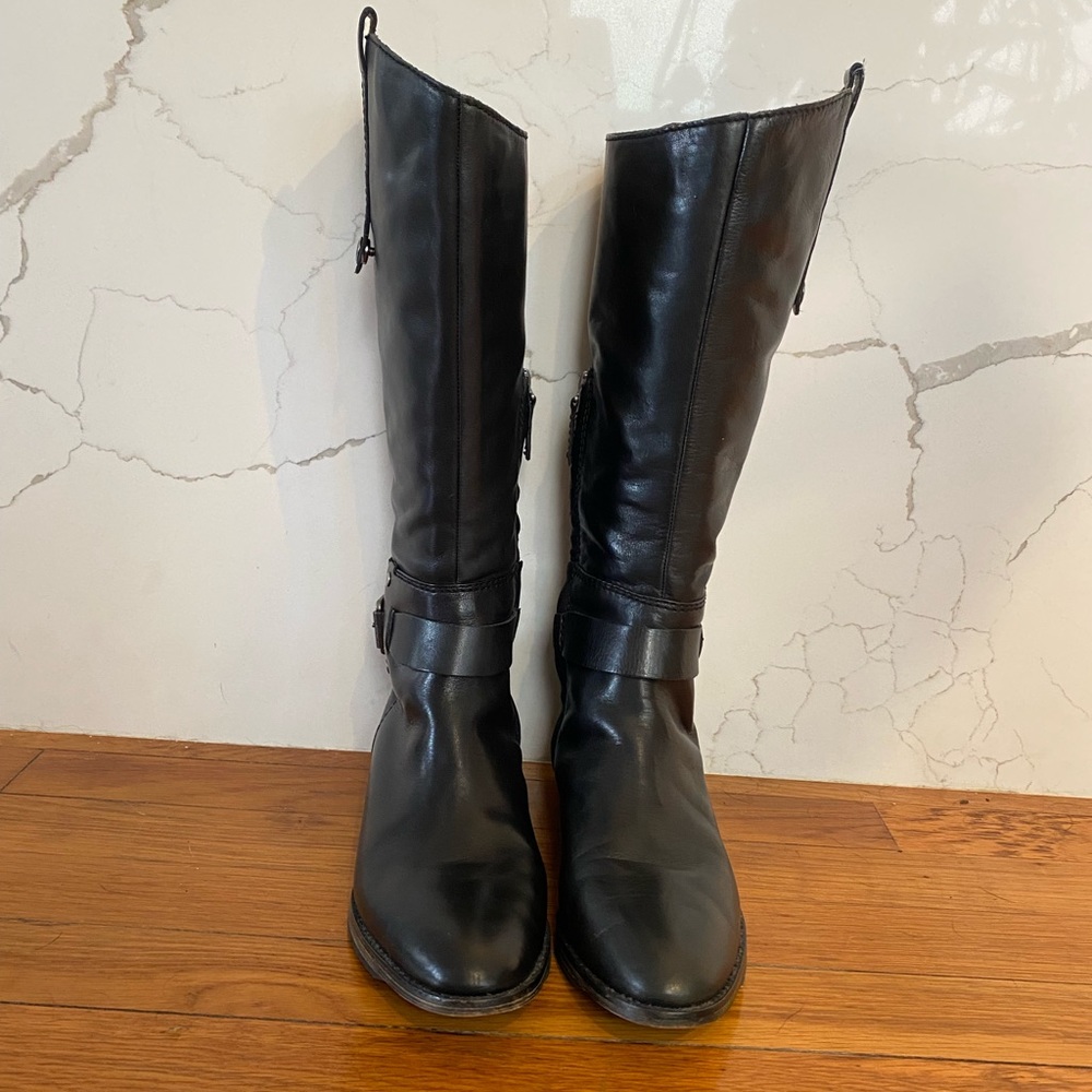 Sam Edelman Poe Black Equestrian-style Boots Size 10 - Picture 2 of 11